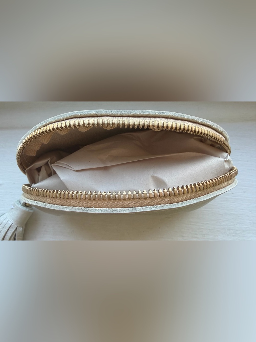 Portland Leather Goods Taco Tassel Pouch in Pearl ⚪️ NWOT - Picture 6 of 7
